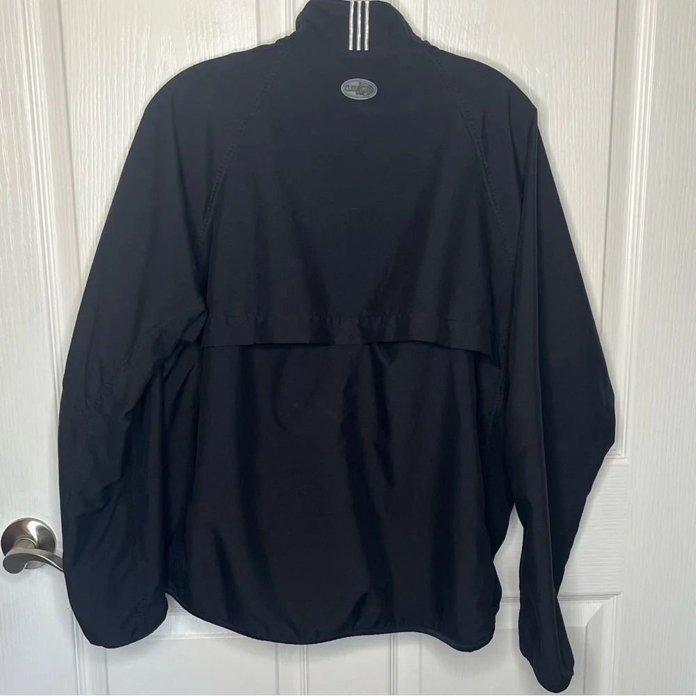 Adidas Black Quarter Zip Pullover ClimaShell Windbreaker Jacket Mens Sz L